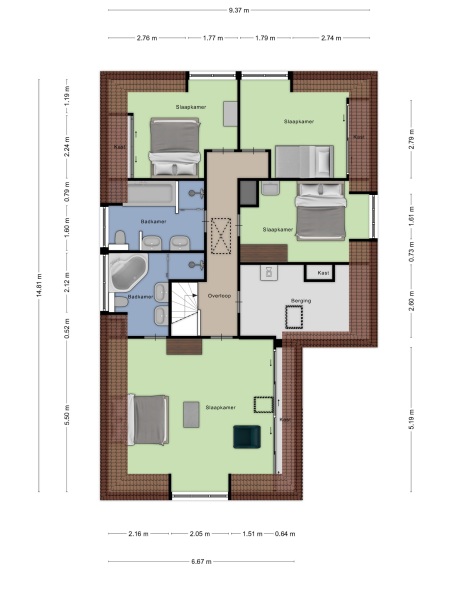 Floor Plan 3 - Noordzijde Zoom 73 a