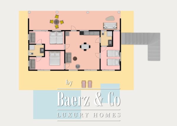 Floor Plan 2 - Luxury villa in Yucatán, turn key, presale