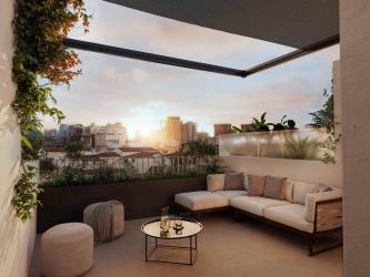 Grand patio residence with expansive interiors and rooftop living