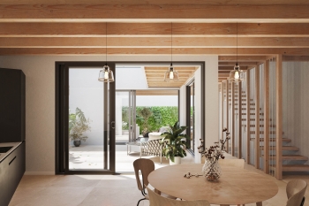 Grand patio residence with expansive interiors and rooftop living