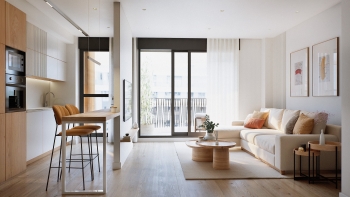 Spacious penthouse with large terrace and open urban views