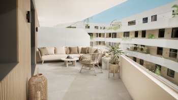 Corner penthouse with wraparound terrace and open views